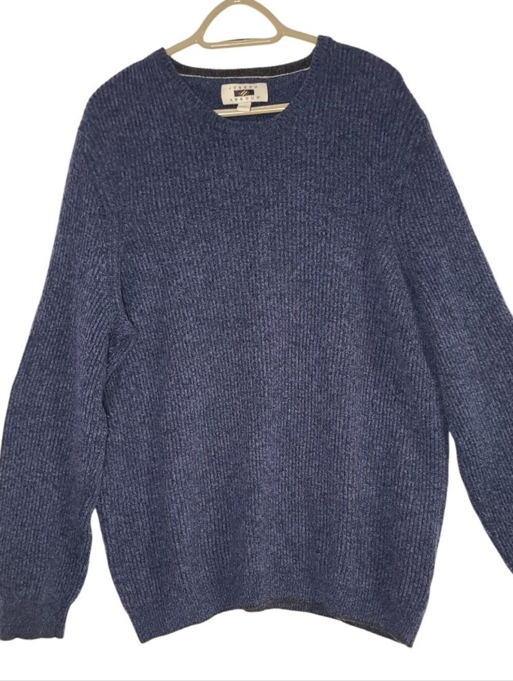 Joseph Abboud Merino Wool Blend Ribbed Sweater XL Navy